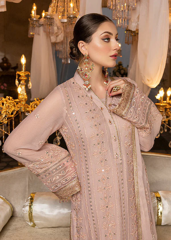 Tea Rose – Embroidered Chiffon Unstitched 3Pc Suit