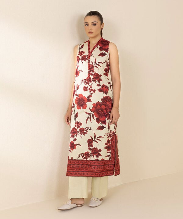2 Piece - Printed Cotton Viscose Suit