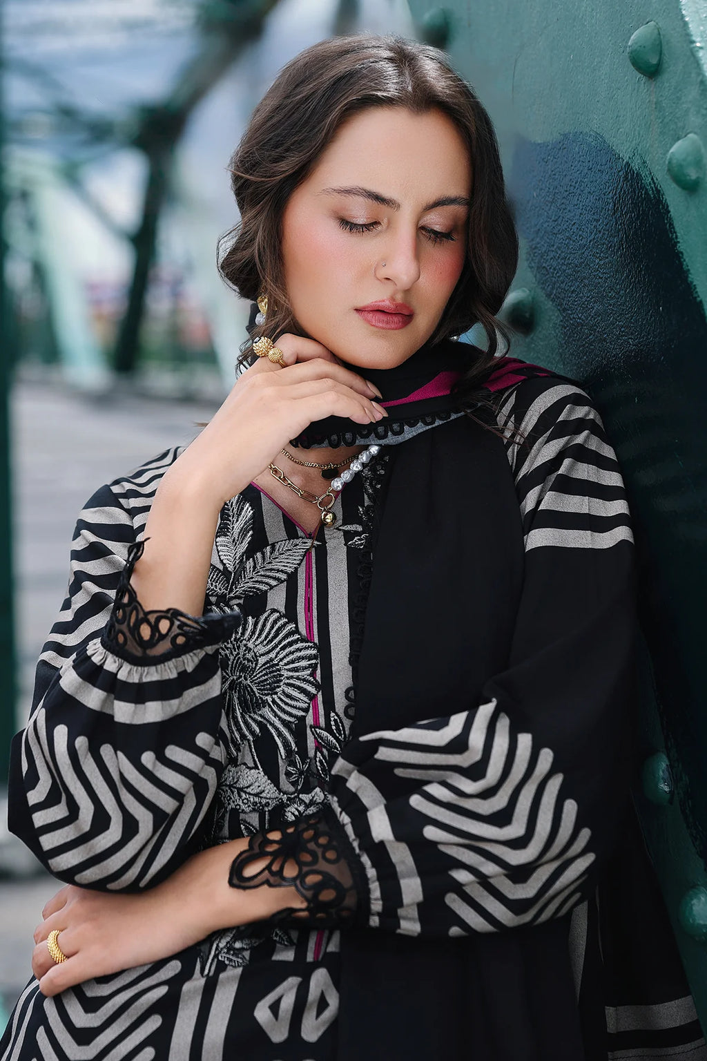 3-PC Unstitched Embroidered Linen Collection CCW6-01