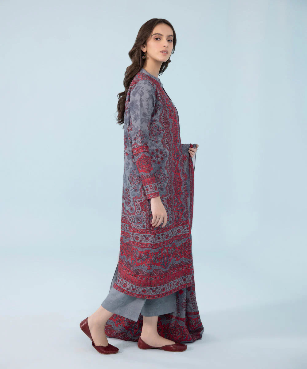 Sapphire U3P-DY23V9-27 3 Piece Printed Khaddar Suit Winter Collection