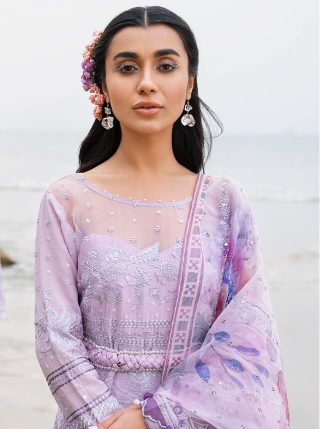 NUREH Tere Sang Unstitched Embroidered Swiss Lawn 3Pc Suit NSL-07