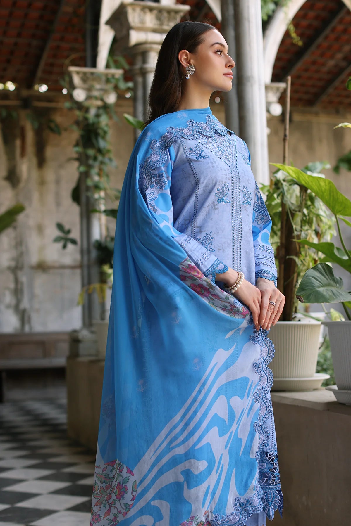 3-PC Unstitched Embroidered Printed Lawn Collection CMR5-03