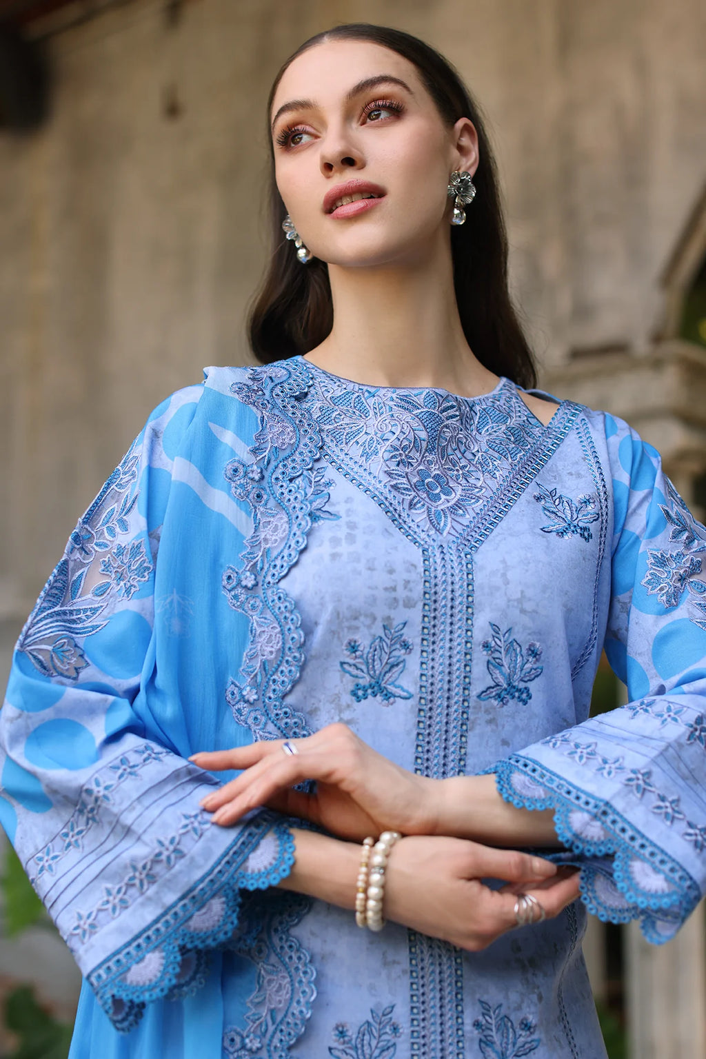 3-PC Unstitched Embroidered Printed Lawn Collection CMR5-03