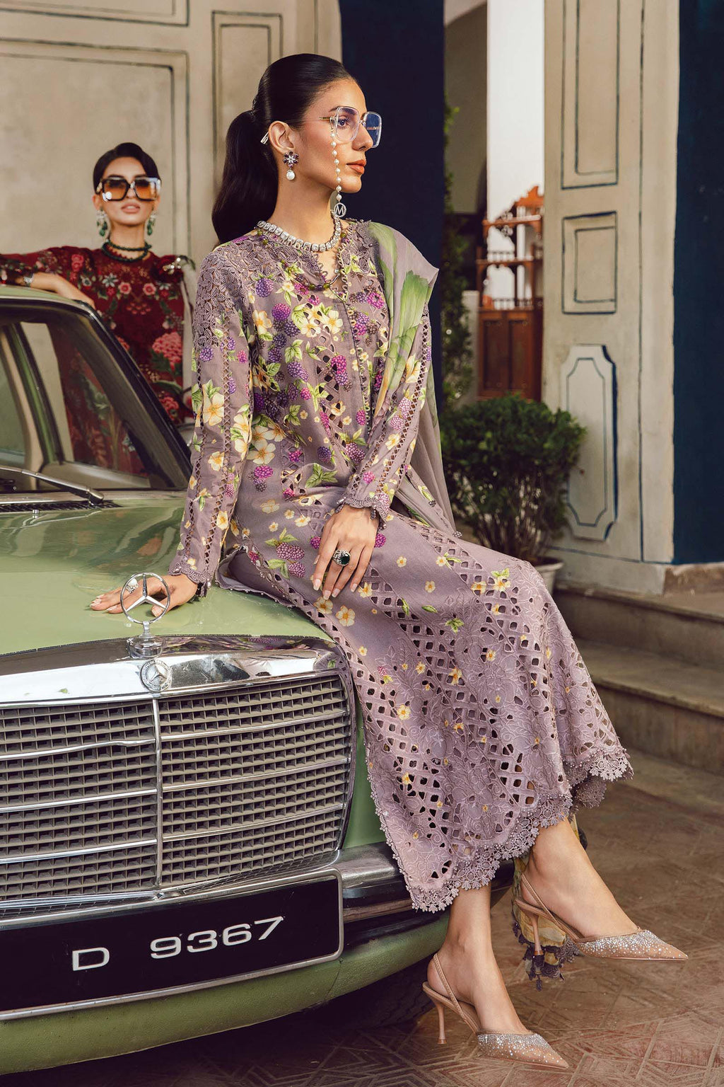 3 Piece Unstitched Embroidered Cambric Suit | MPT-2706-B