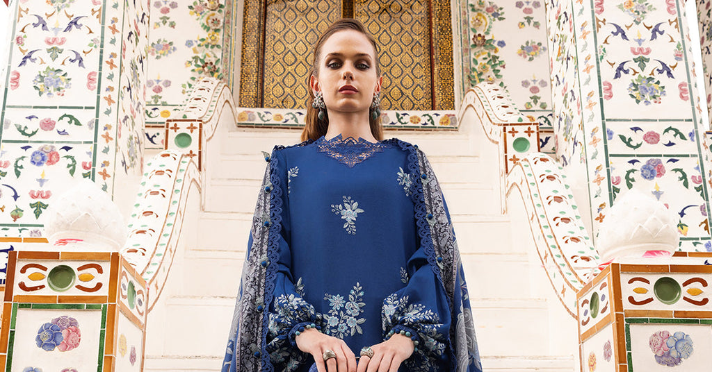 3 Piece Unstitched Embroidered Twill Linen Suit MPT-2808-B In Stock