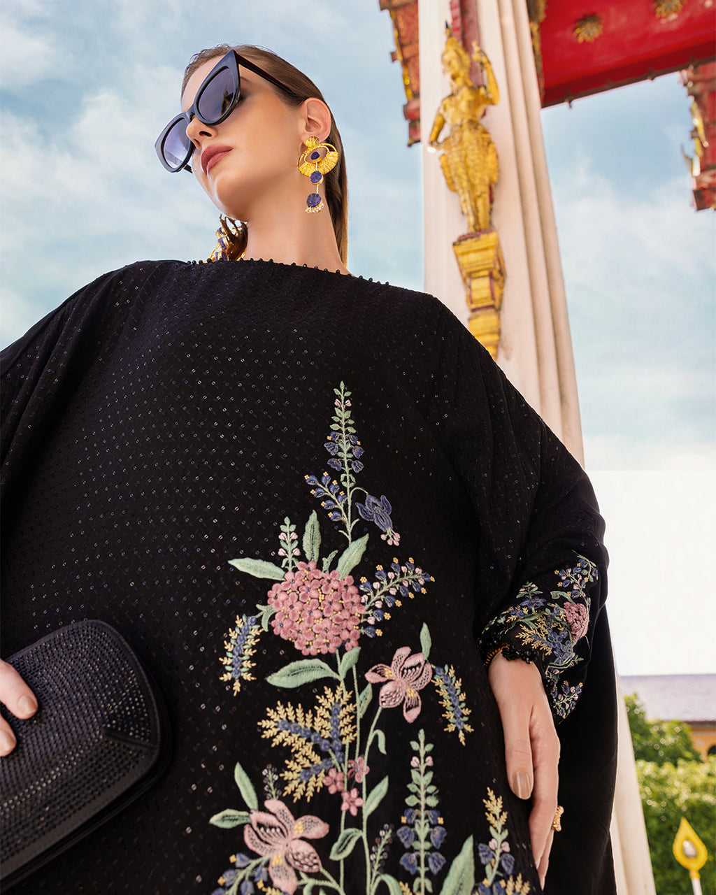 3 Piece Unstitched Embroidered Twill Linen Suit