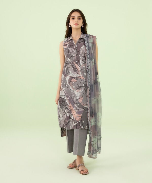 3 Piece - Lawn Printed Suit