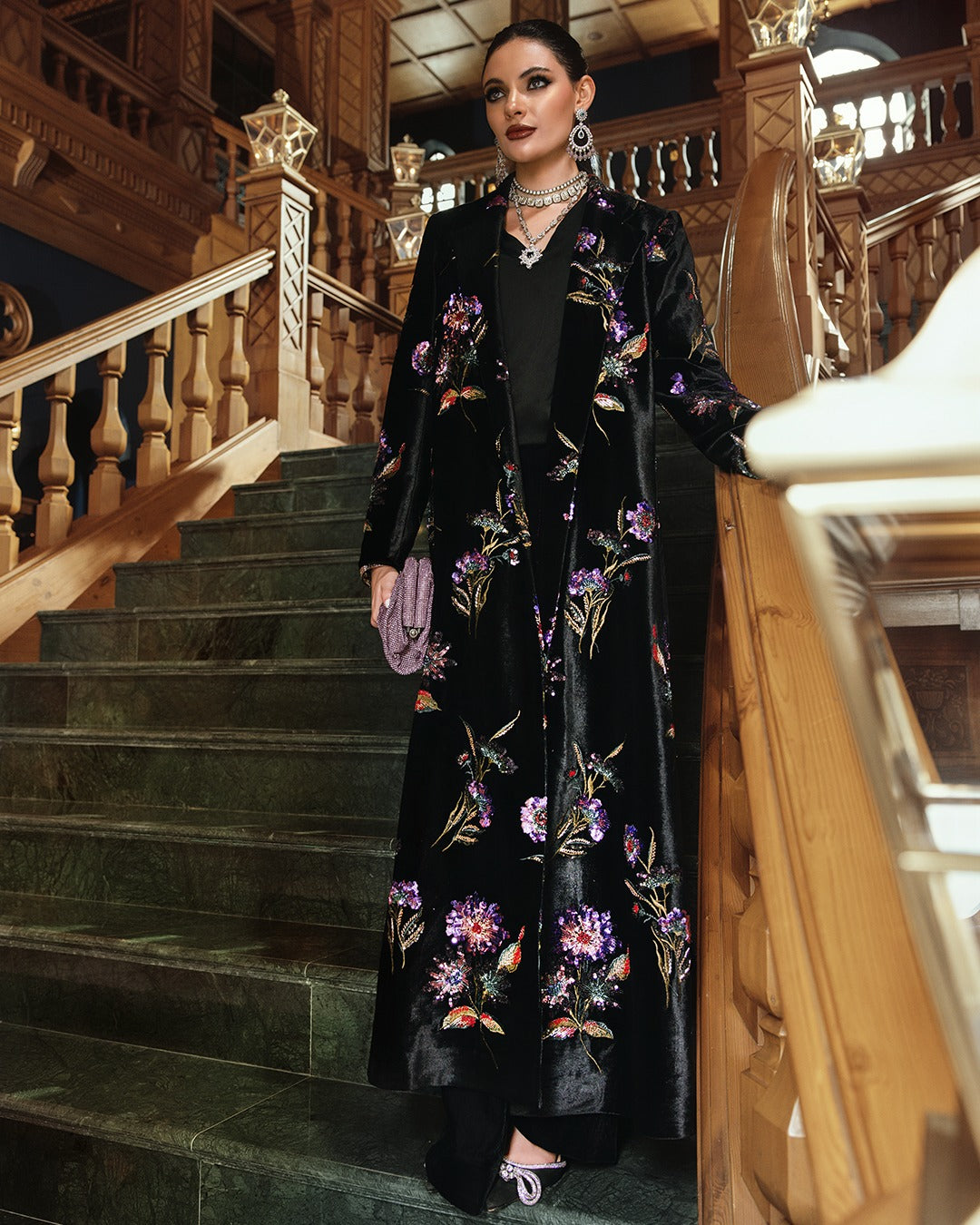 3 Piece Unstitched Embroidered Linen Suit