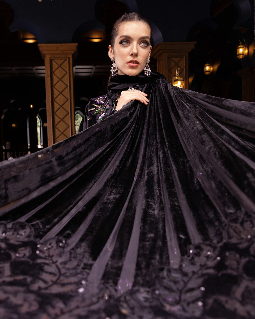 3 Piece Unstitched Embroidered Linen Suit