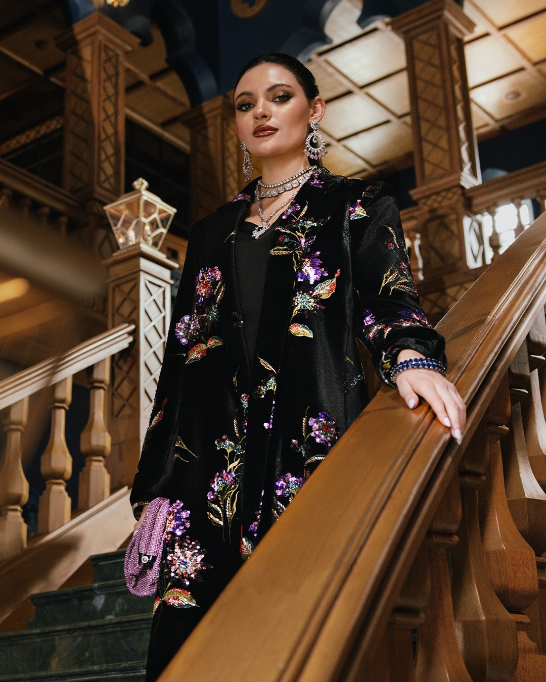 3 Piece Unstitched Embroidered Linen Suit