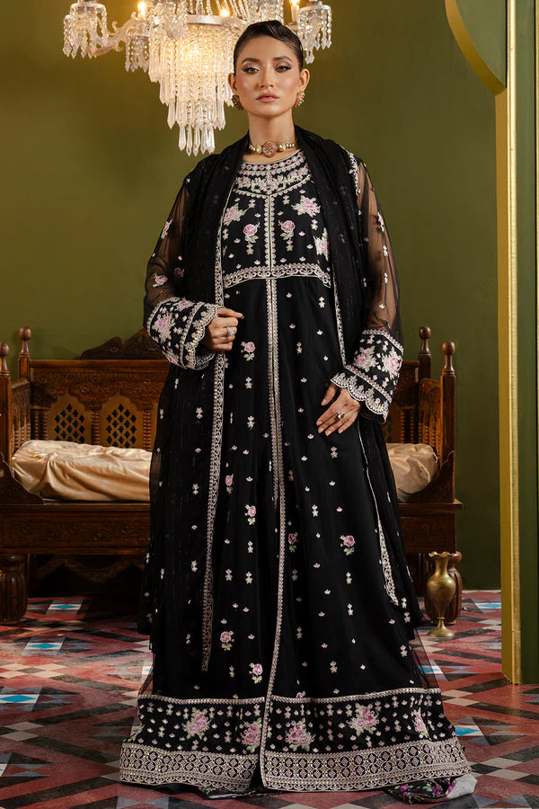 Front Open Frock With Flared Pant & Dupatta