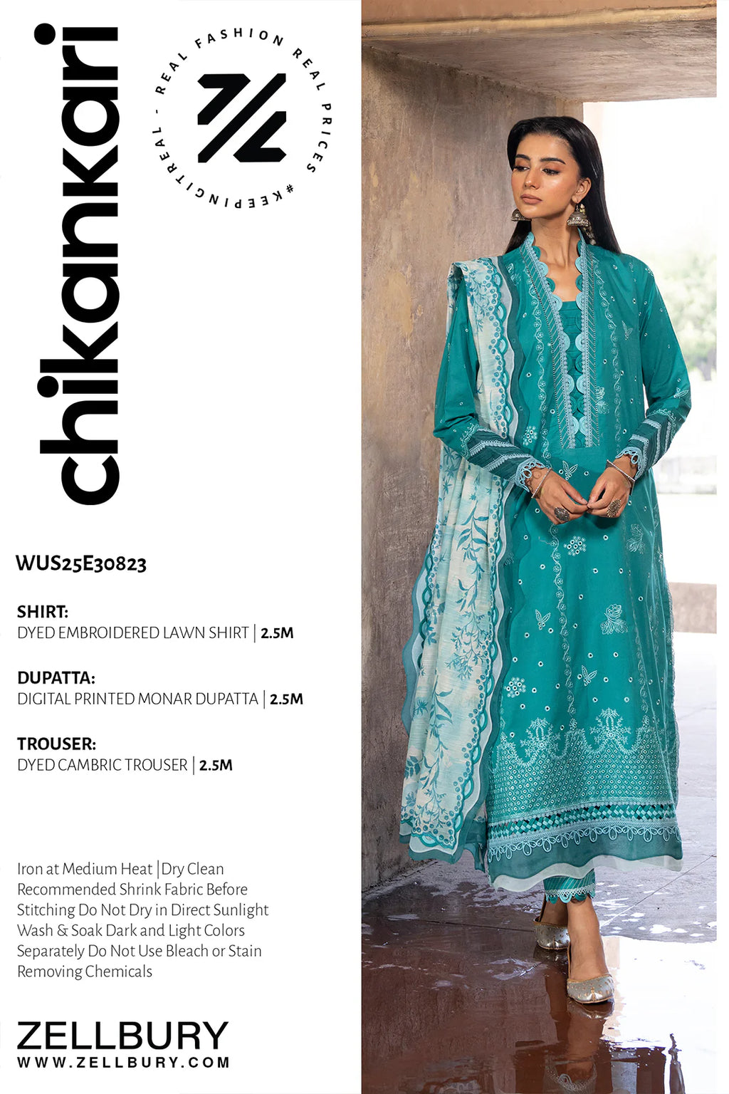 Embroidered Shirt Shalwar Dupatta - 0823