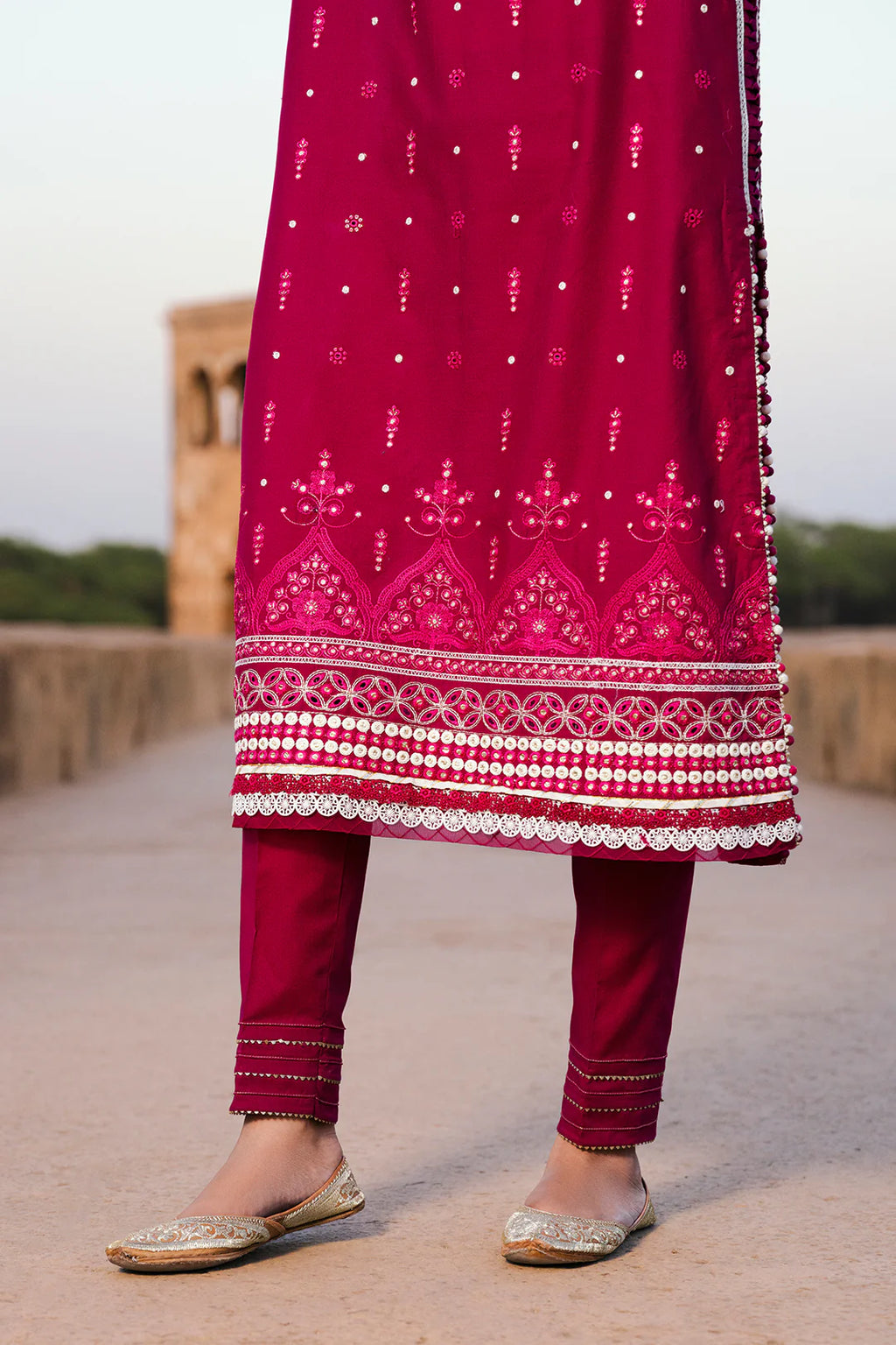 Embroidered Shirt Shalwar Dupatta - 0824