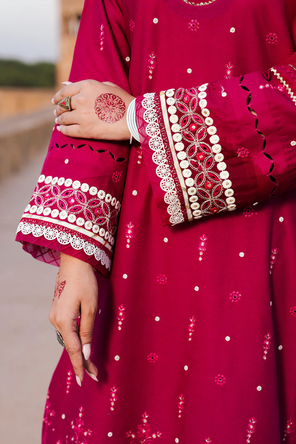 Embroidered Shirt Shalwar Dupatta - 0824