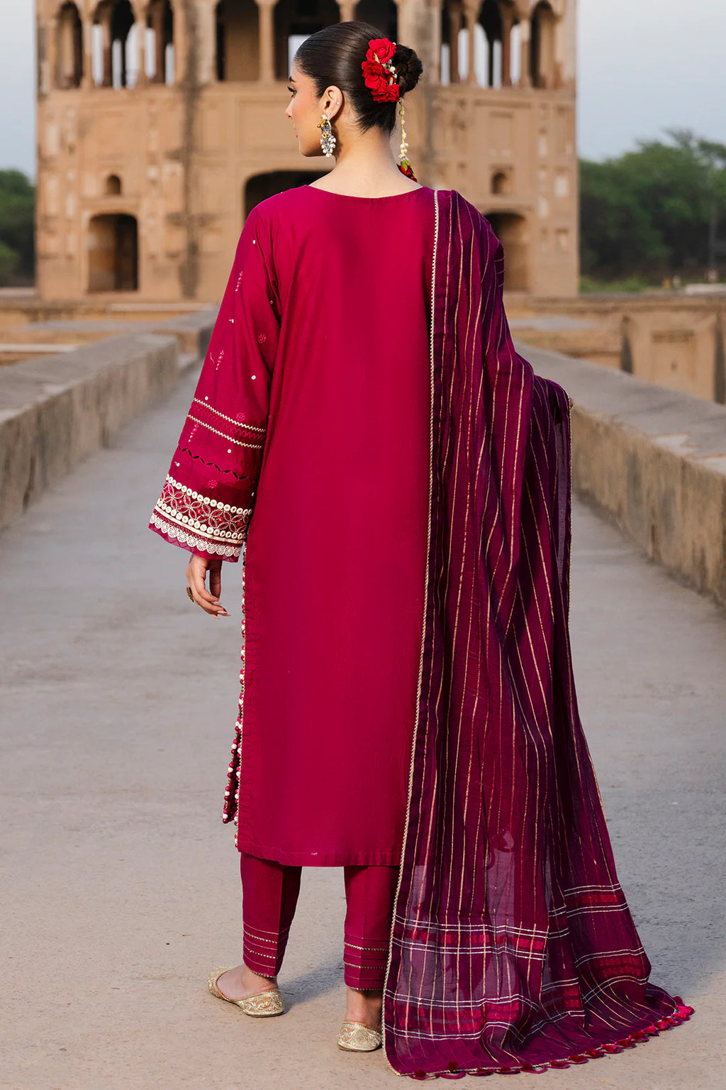 Embroidered Shirt Shalwar Dupatta - 0824
