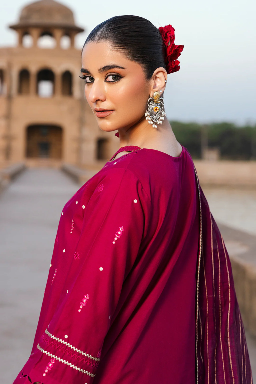 Embroidered Shirt Shalwar Dupatta - 0824