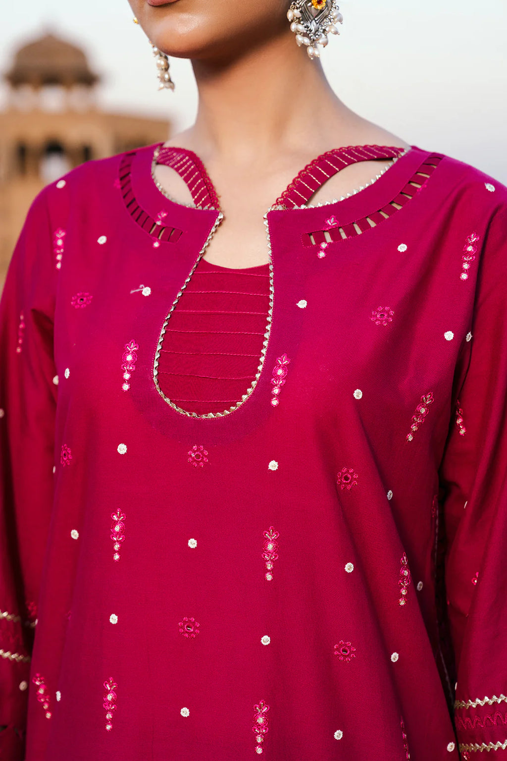 Embroidered Shirt Shalwar Dupatta - 0824