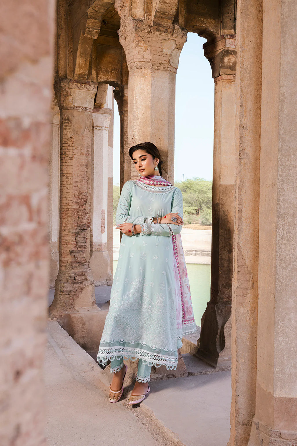 Embroidered Shirt Shalwar Dupatta - 0826