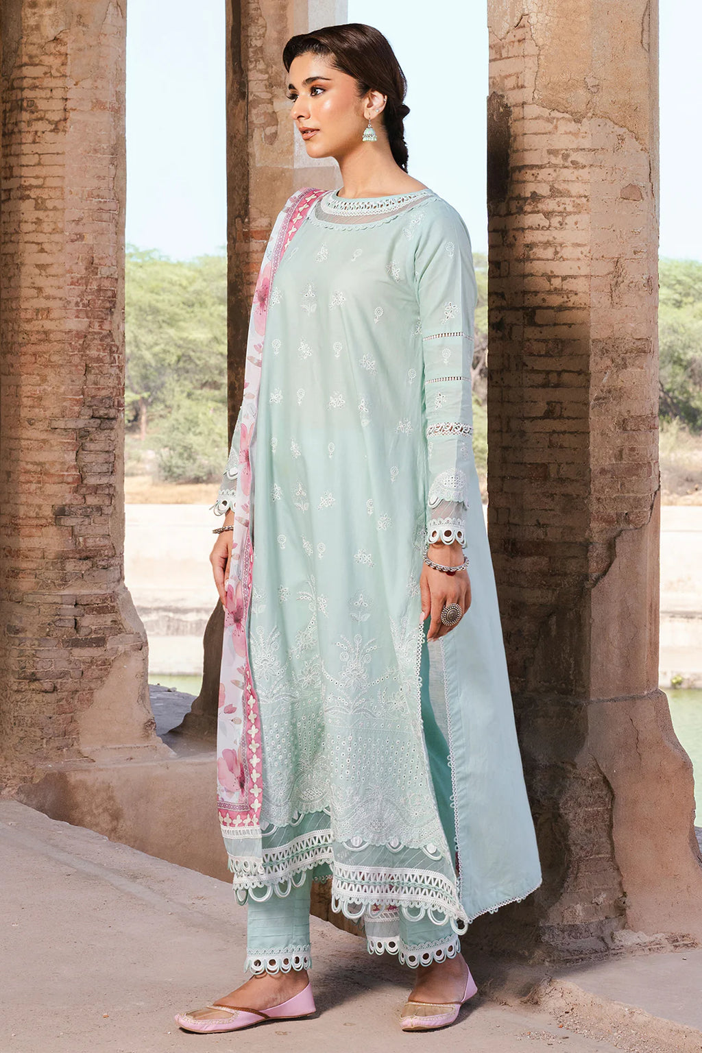 Embroidered Shirt Shalwar Dupatta - 0826