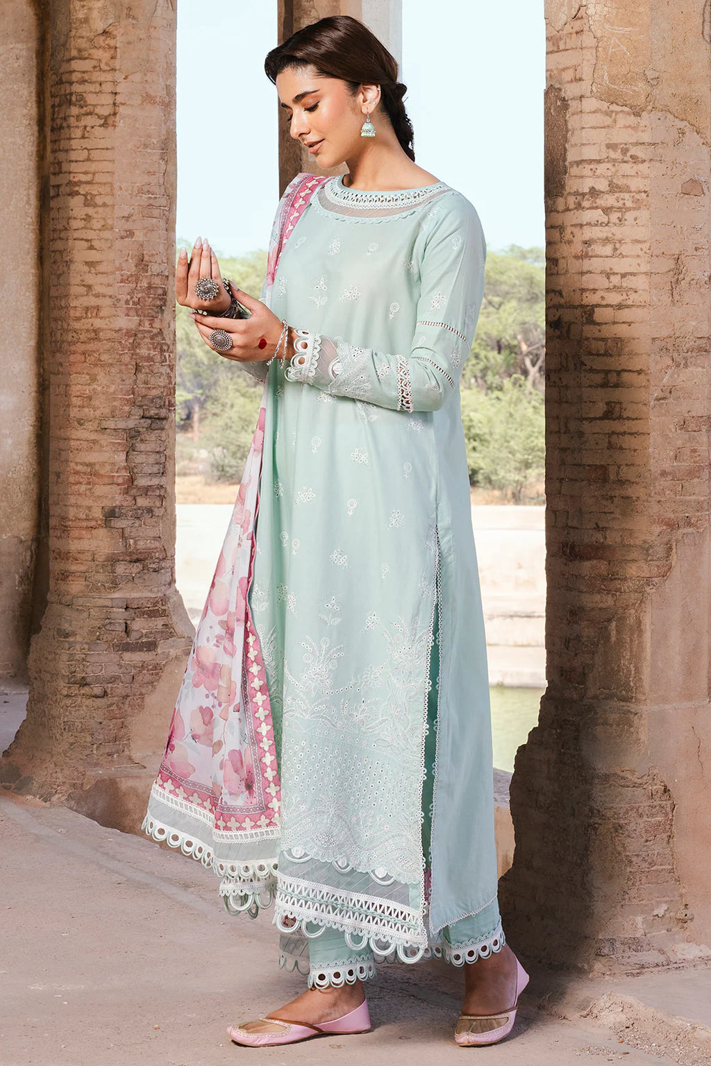 Embroidered Shirt Shalwar Dupatta - 0826