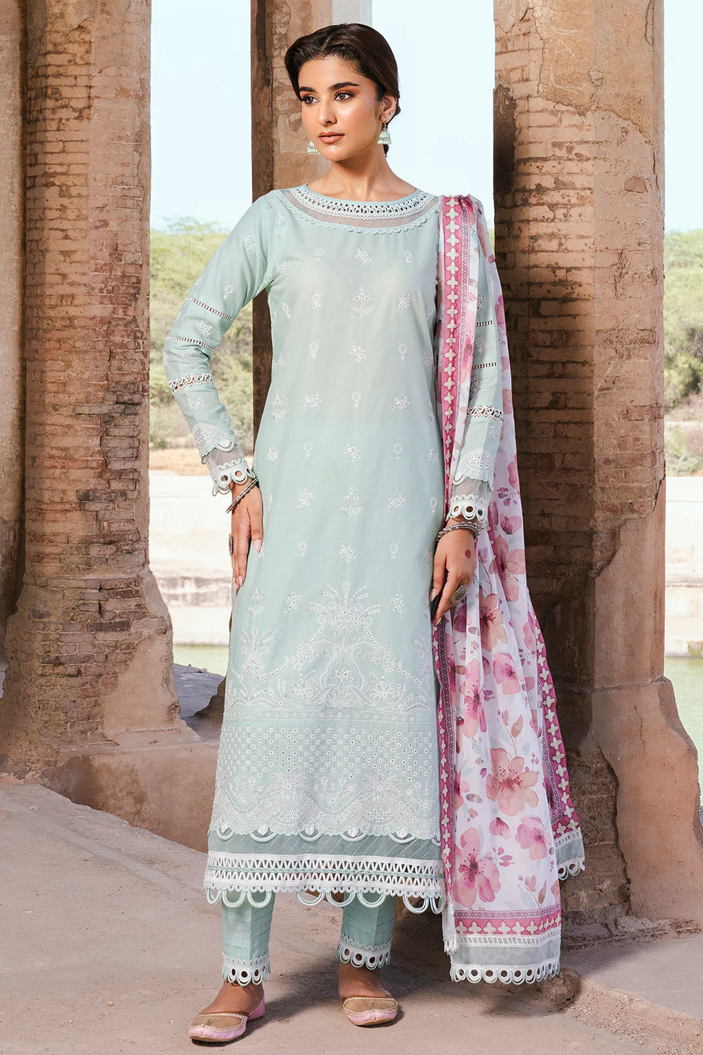 Embroidered Shirt Shalwar Dupatta - 0826