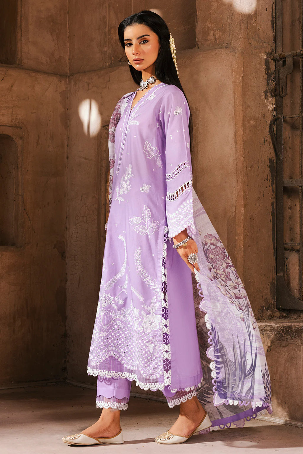 Embroidered Shirt Shalwar Dupatta - 0827