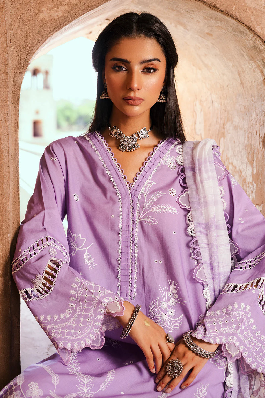Embroidered Shirt Shalwar Dupatta - 0827