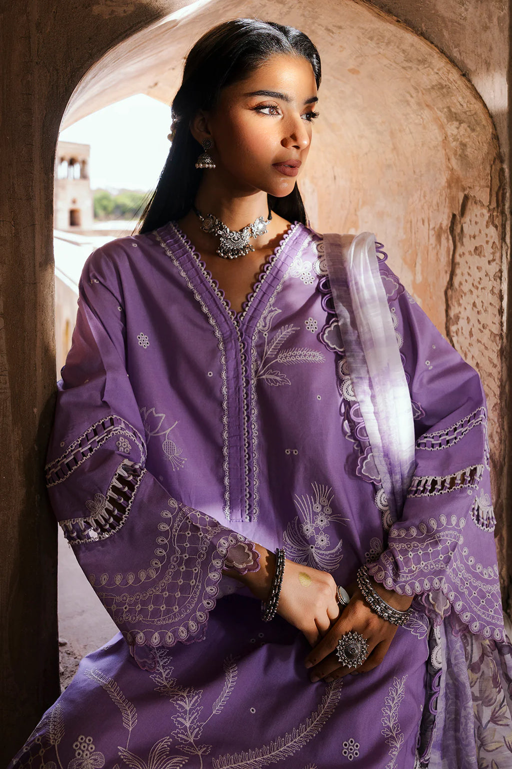 Embroidered Shirt Shalwar Dupatta - 0827