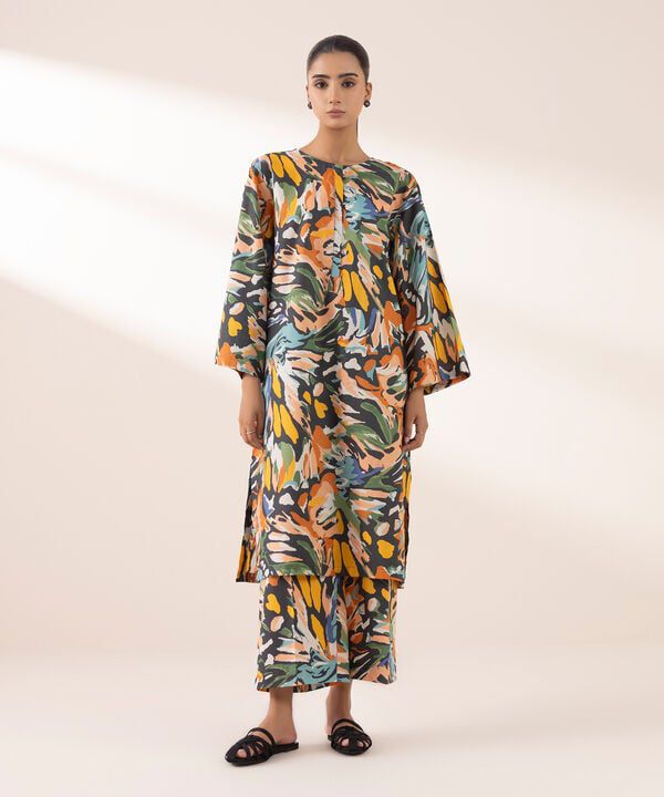 A-Line Printed Lawn Shirt | 2PBP4UW2518S