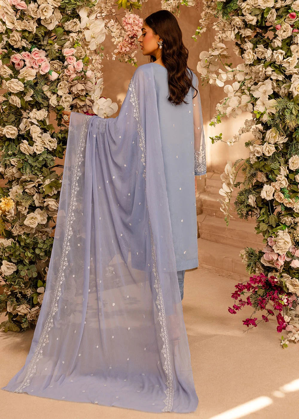 Fairy glow - Chiffon Embroidered 3pc Suit