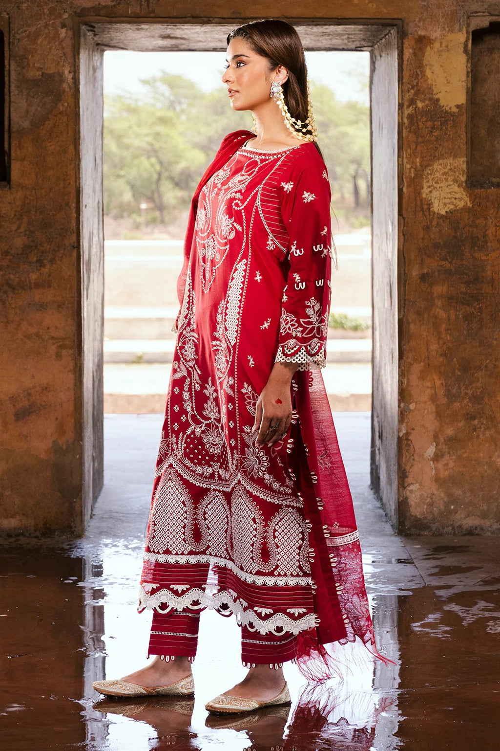 Embroidered Shirt Shalwar Dupatta - 0837