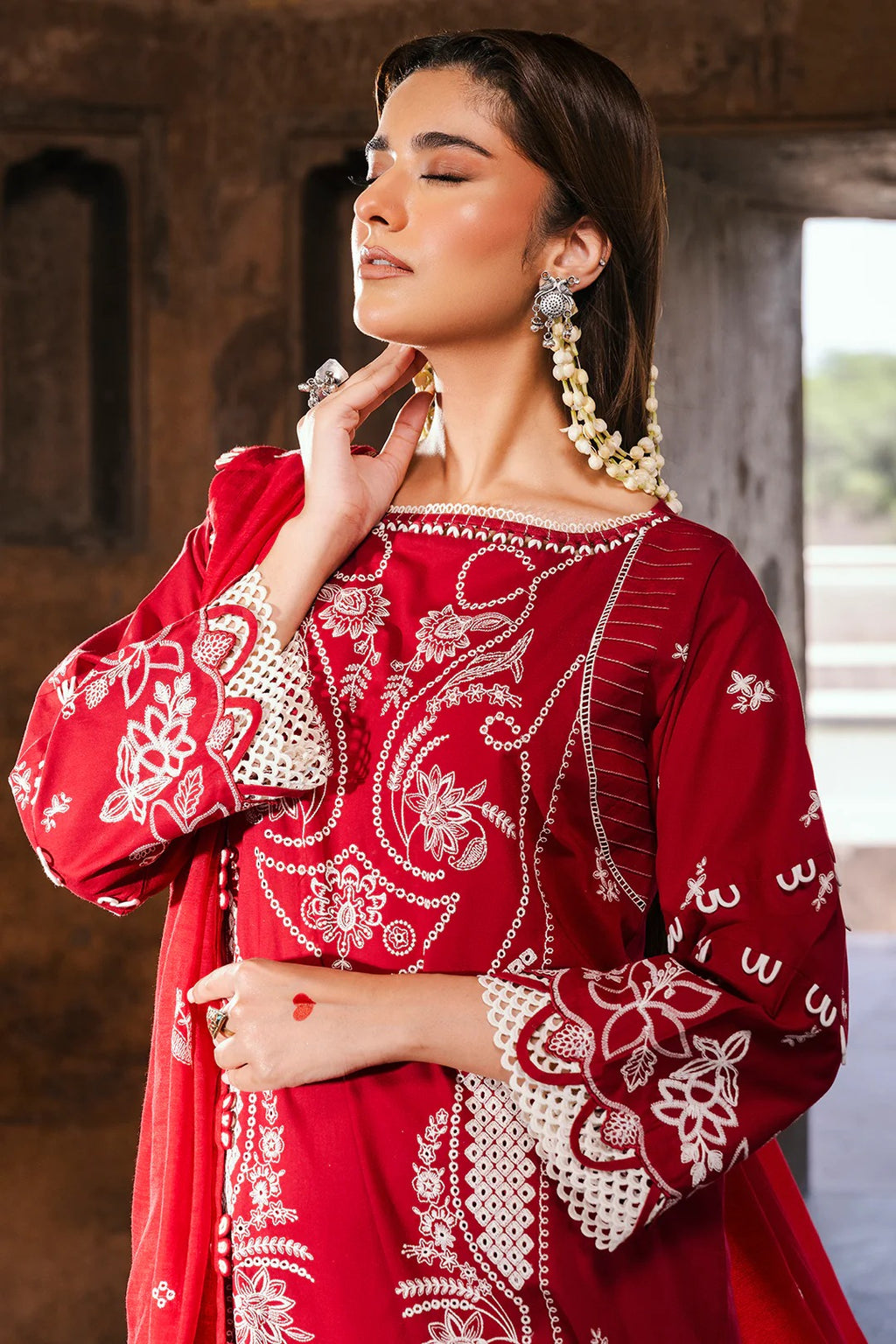 Embroidered Shirt Shalwar Dupatta - 0837