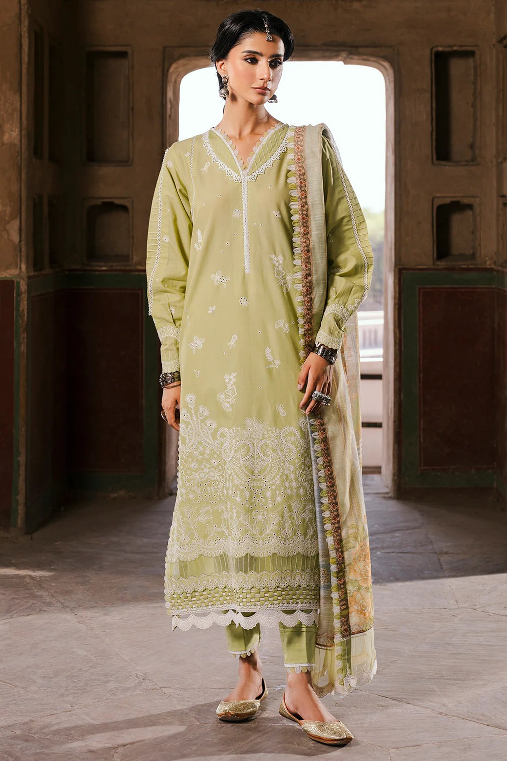 Embroidered Shirt Shalwar Dupatta - 0828