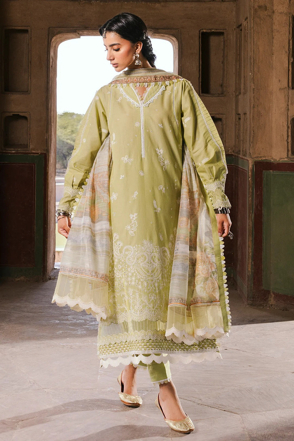 Embroidered Shirt Shalwar Dupatta - 0828