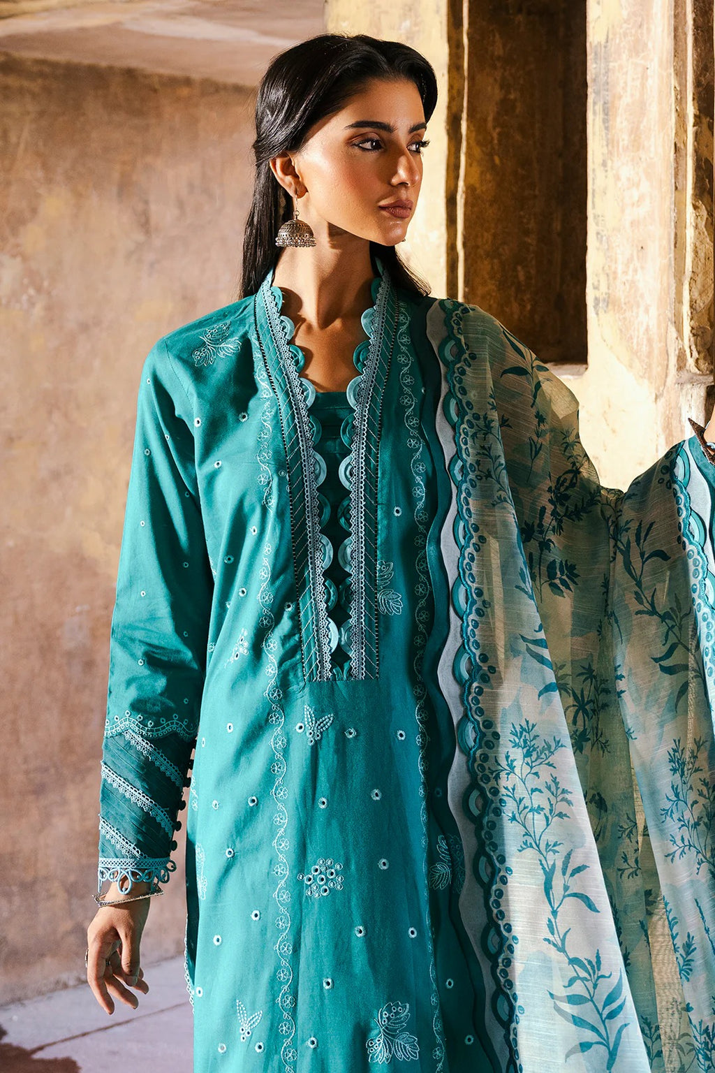 Embroidered Shirt Shalwar Dupatta - 0823