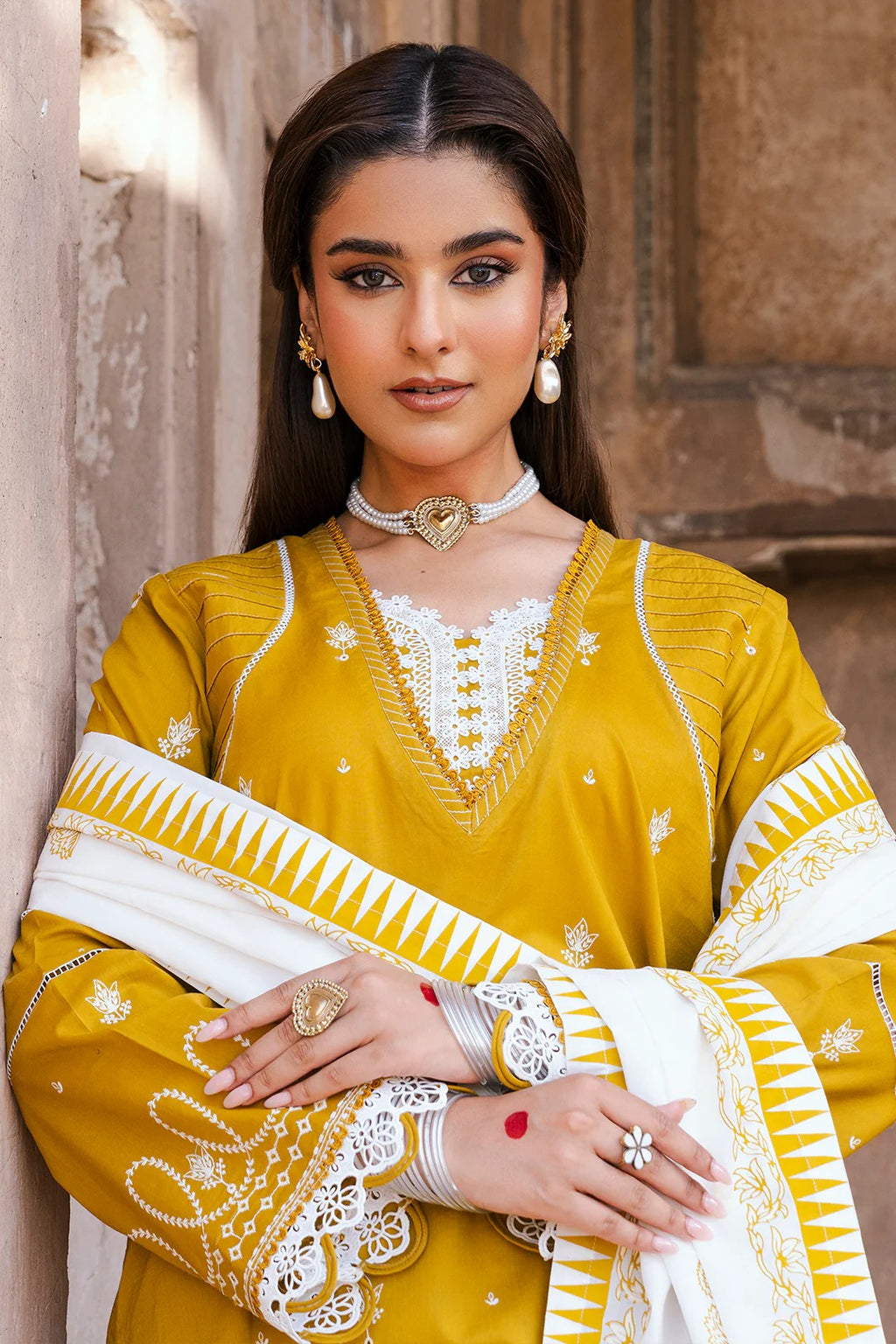 Embroidered Shirt Shalwar Dupatta - 0829