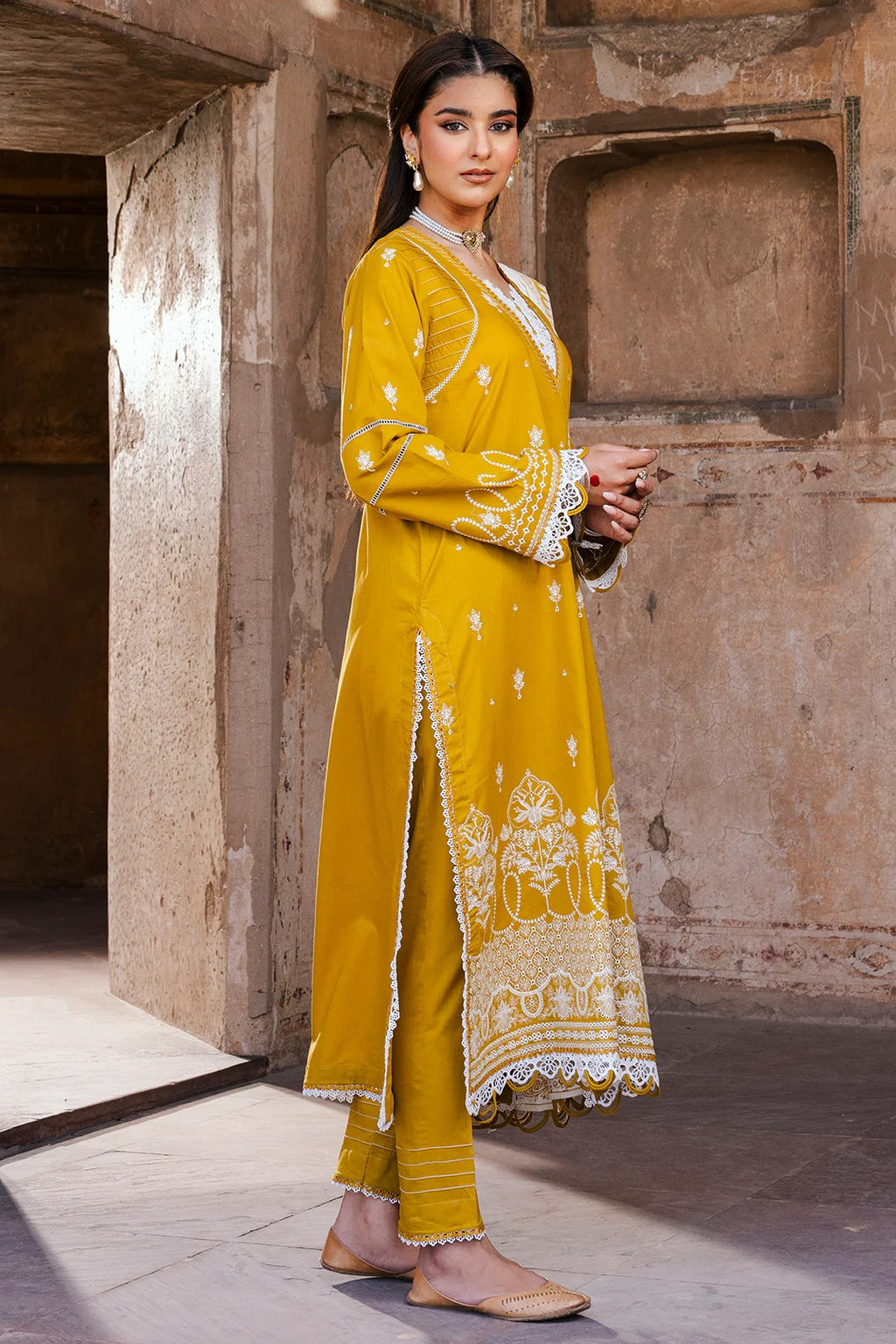 Embroidered Shirt Shalwar Dupatta - 0829