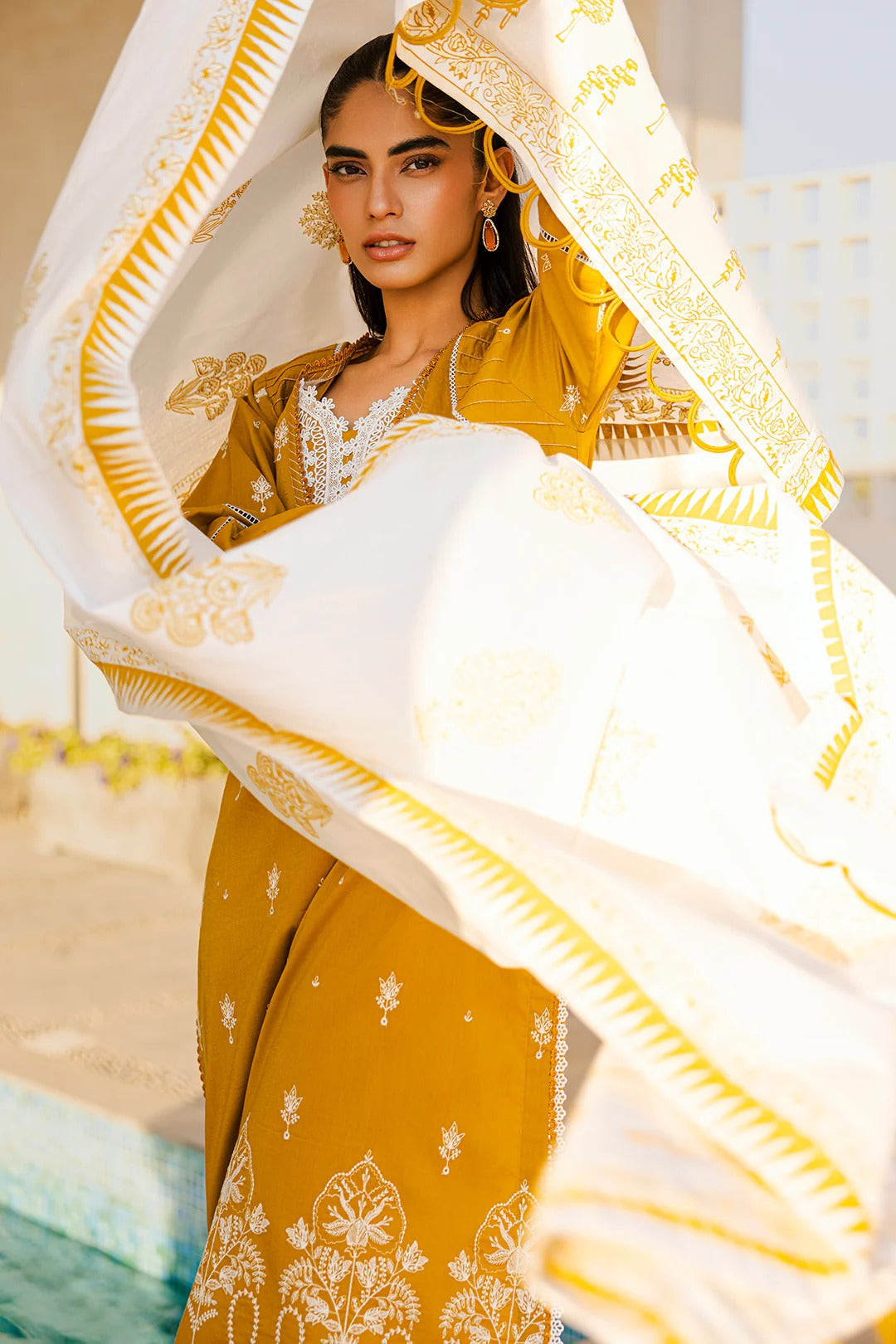 Embroidered Shirt Shalwar Dupatta - 0829