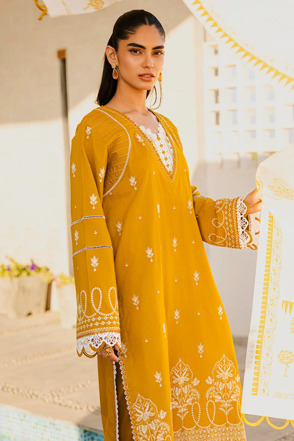 Embroidered Shirt Shalwar Dupatta - 0829