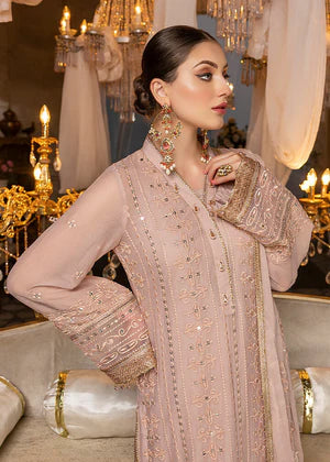 Tea Rose – Embroidered Chiffon Unstitched 3Pc Suit