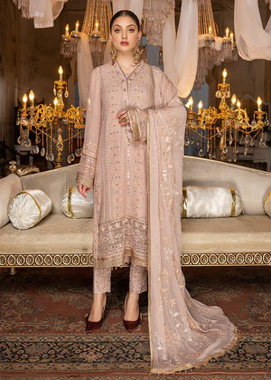 Tea Rose – Embroidered Chiffon Unstitched 3Pc Suit