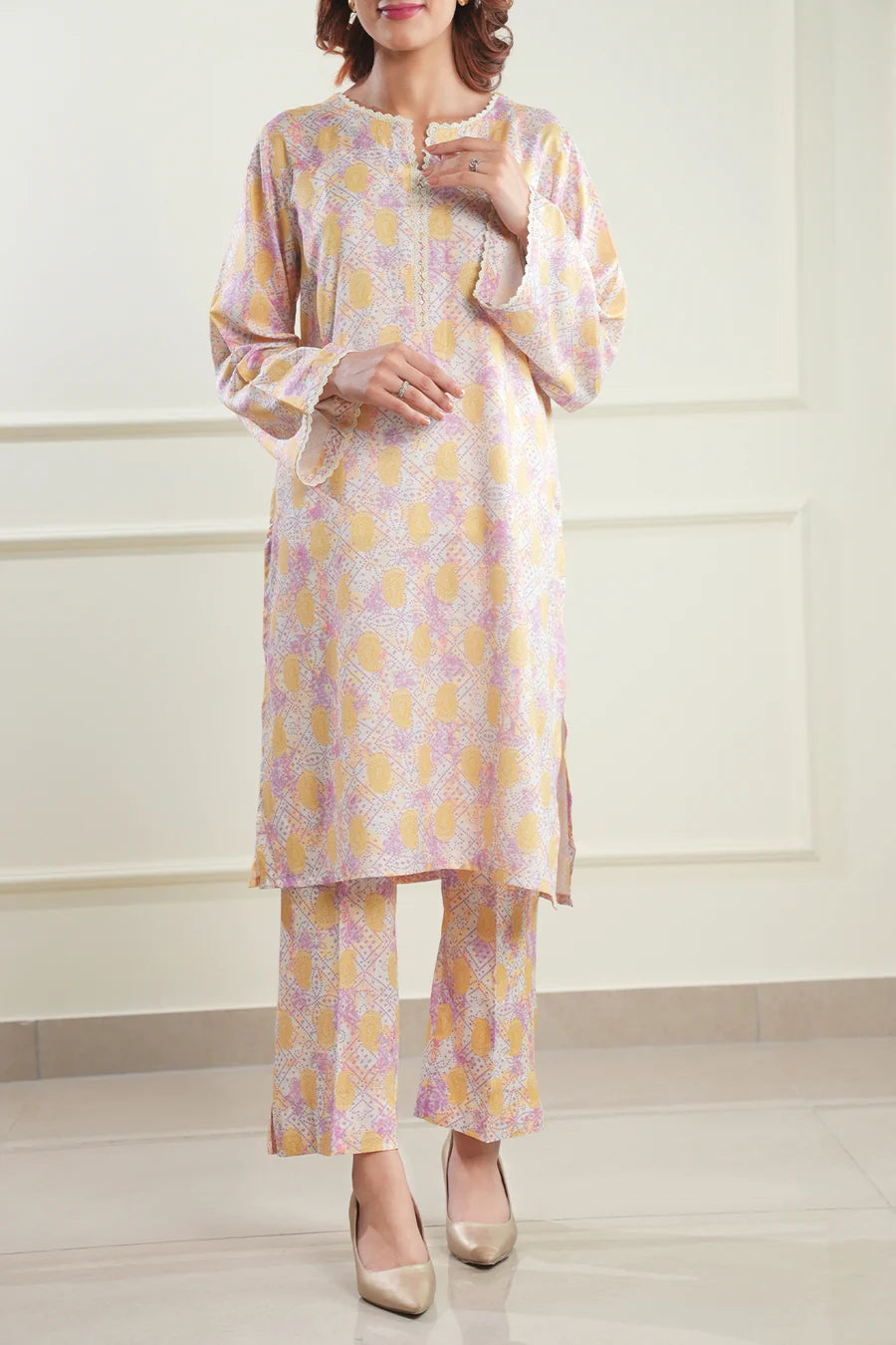 Printed Lawn Stitched 2 Piece (Shirt/Trouser)